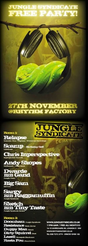 SCAMP - JUNGLE SYNDICATE (London) 27th Nov 2010 SCAMP - JUNGLE SYNDICATE (London) 27th Nov 2010
