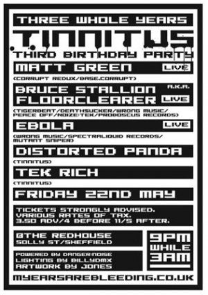 BRUCE STALLION - TINNITUS (3rd Birthday) 23rd May 09'