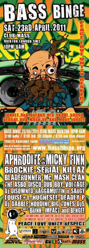 DISOWNED - BASS BINGE (BRIXTON' MASS) - 23rd April 2011